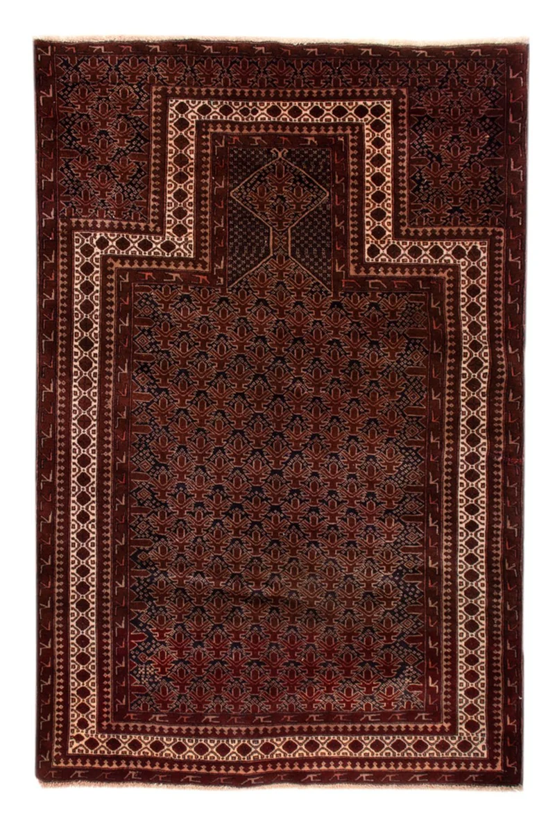 Belutsch Teppich 102x140cm - Orientteppich - rot