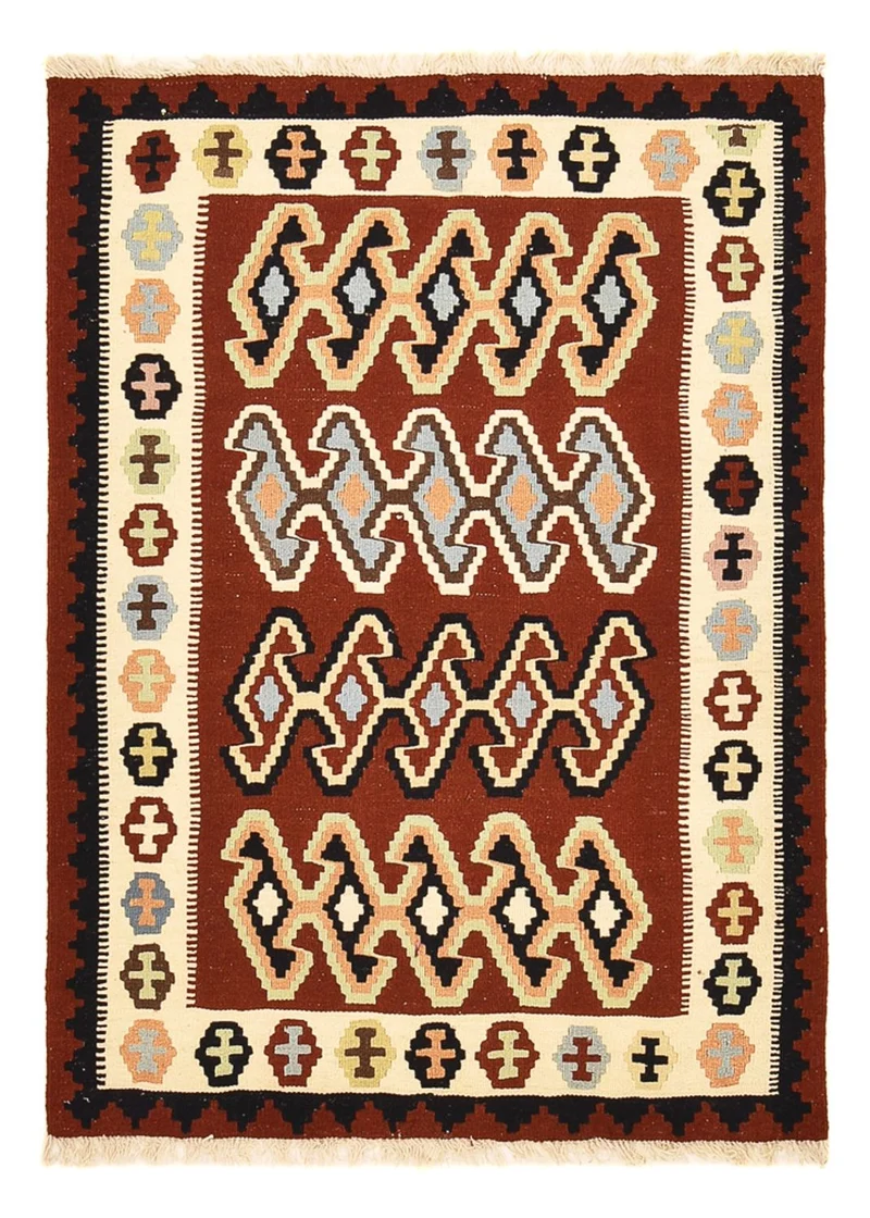 Kelim Fars Teppich 105x150cm - mehrfarbig