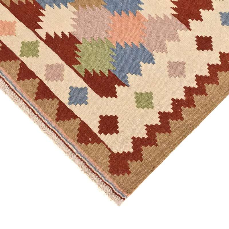 Kelim Fars Teppich 106x145cm - mehrfarbig