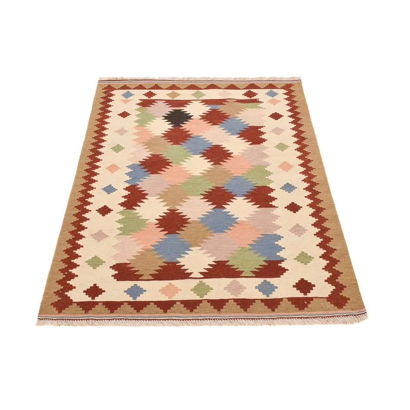 Kelim Fars Teppich 106x145cm - mehrfarbig