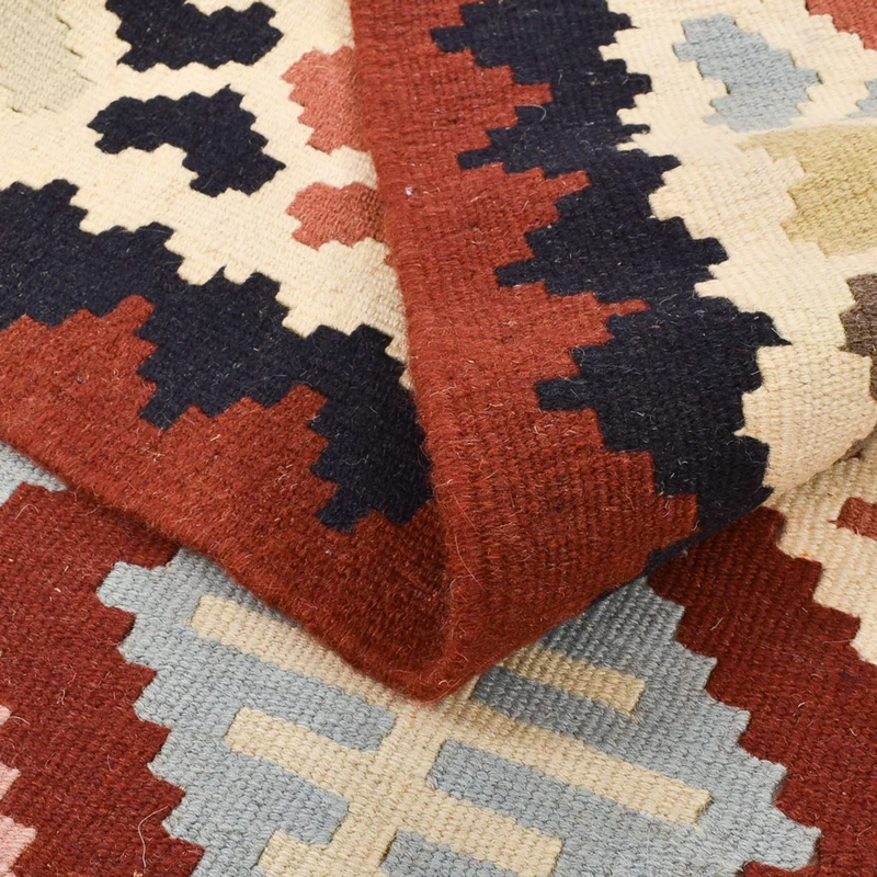 Kelim Fars Teppich 103x147cm - mehrfarbig