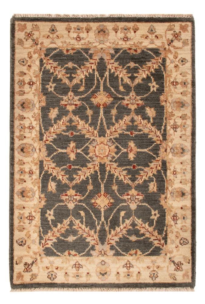 Ziegler Teppich 60x90cm - Orientteppich - schwarz
