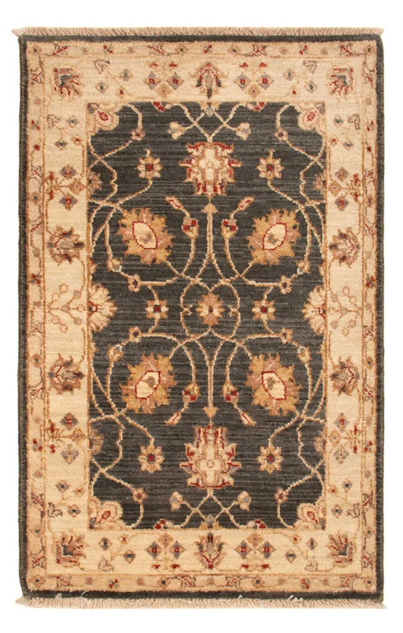 Ziegler Teppich 60x90cm - Orientteppich - schwarz
