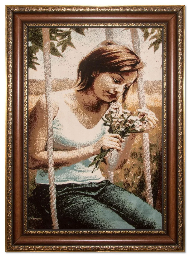 Bild-Teppich 60x85cm - Orientteppich - mehrfarbig