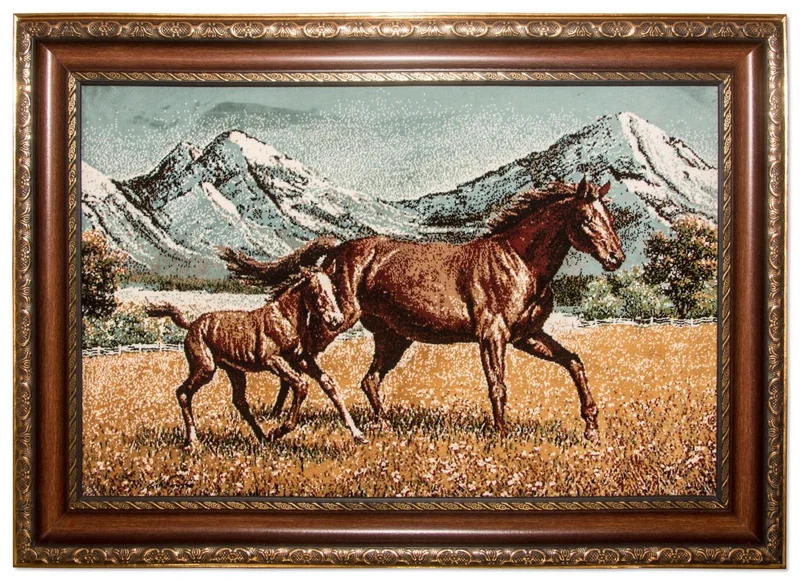 Bild-Teppich 60x85cm - Orientteppich - mehrfarbig