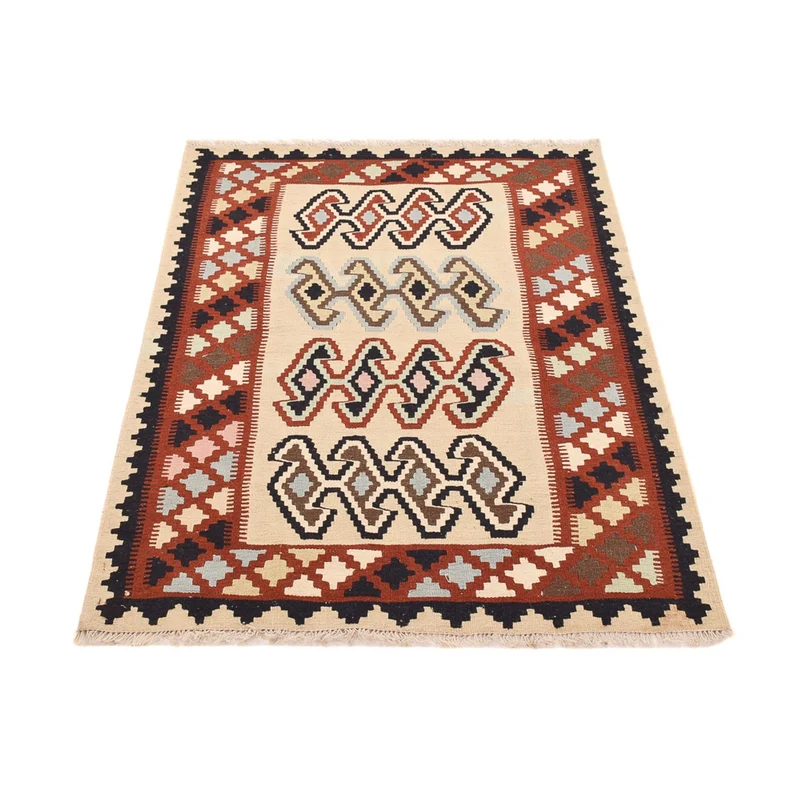 Kelim Fars Teppich 105x148cm - mehrfarbig