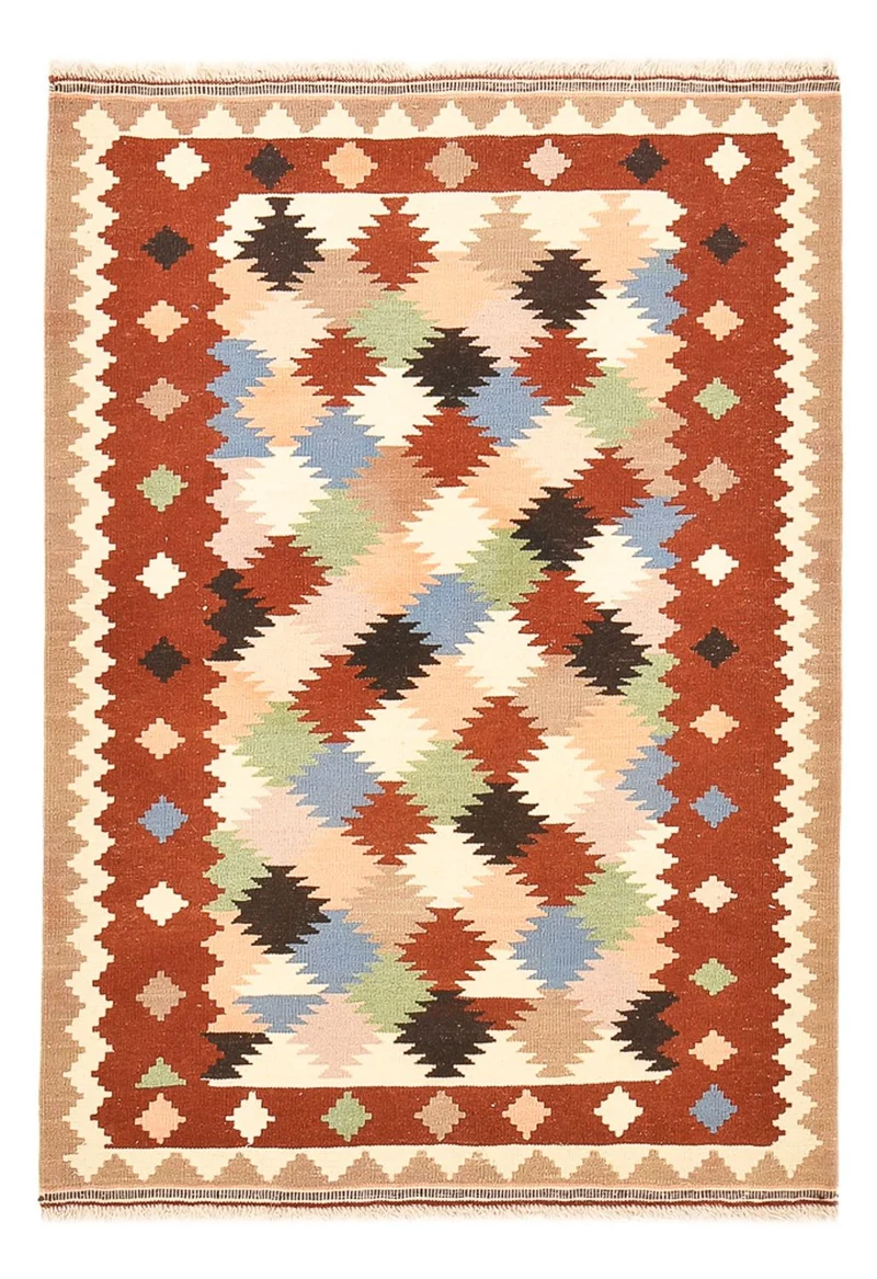 Kelim Fars Teppich 105x150cm - mehrfarbig
