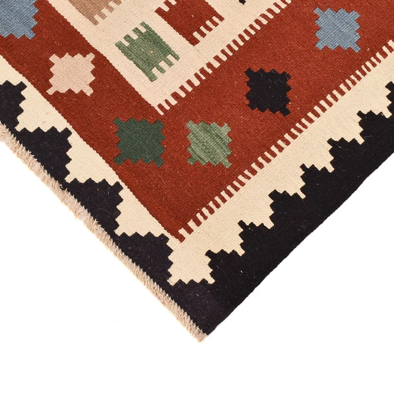 Kelim Fars Teppich 103x146cm - mehrfarbig