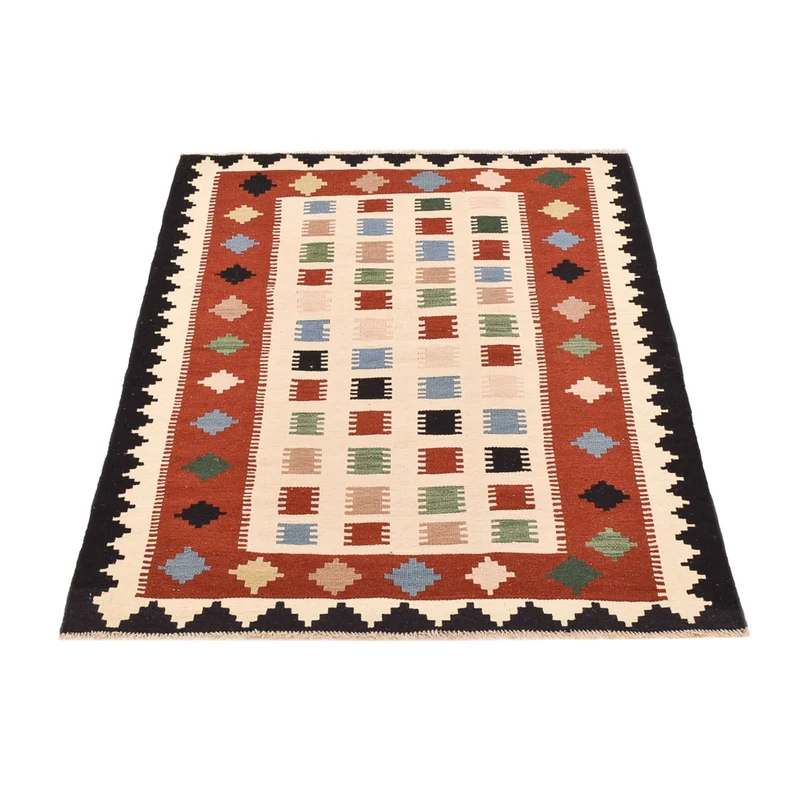 Kelim Fars Teppich 103x146cm - mehrfarbig