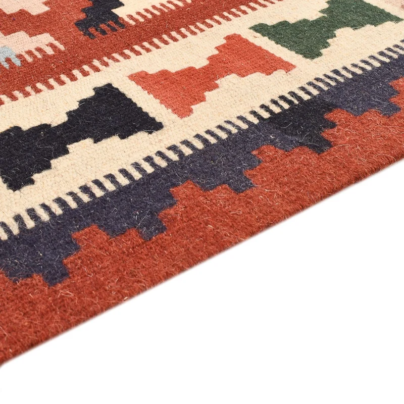 Kelim Fars Teppich 100x155cm - mehrfarbig
