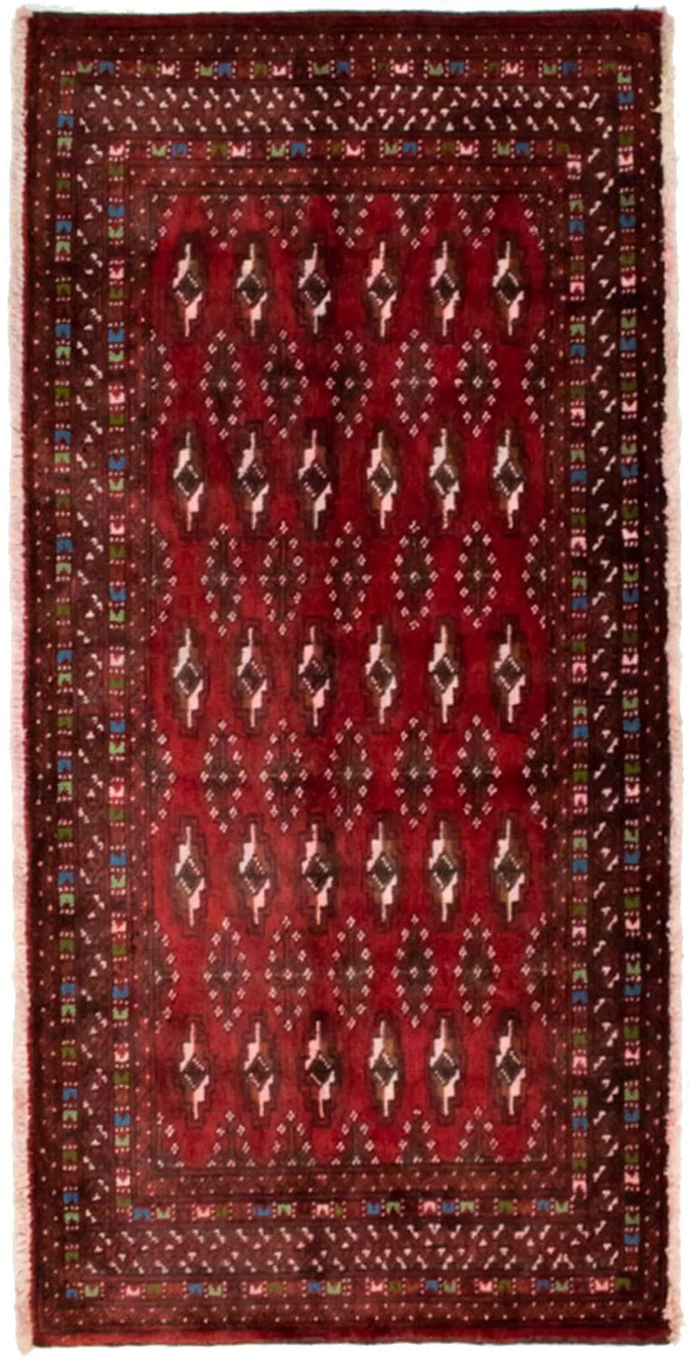 Turkaman Teppich 60x130cm - Orientteppich - rot