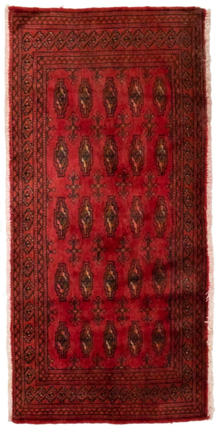 Turkaman Teppich 60x130cm - Orientteppich - rot