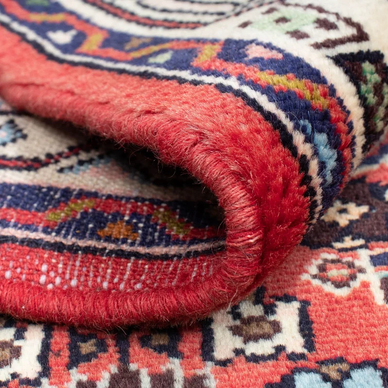 Hamadan Teppich 80x126cm - Perserteppich - rot