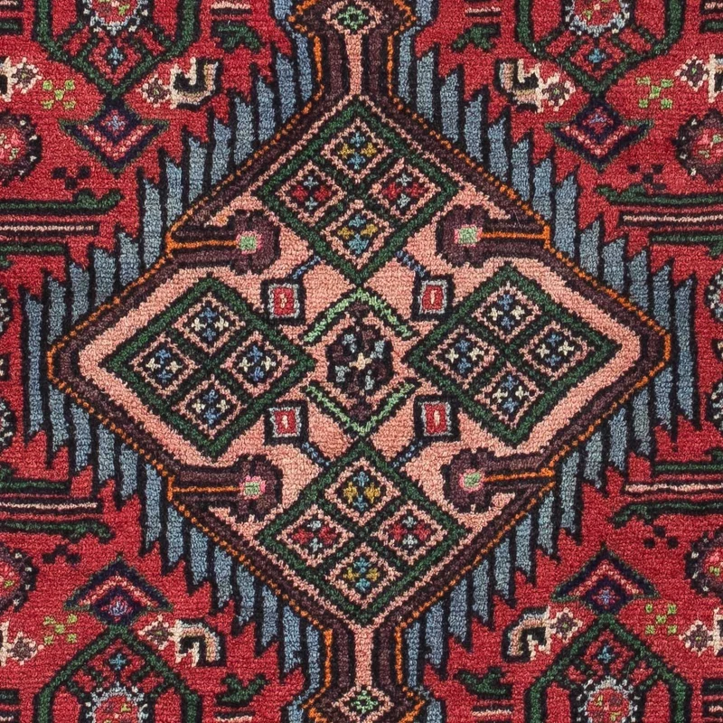 Hamadan Teppich 81x125cm - Perserteppich - rot