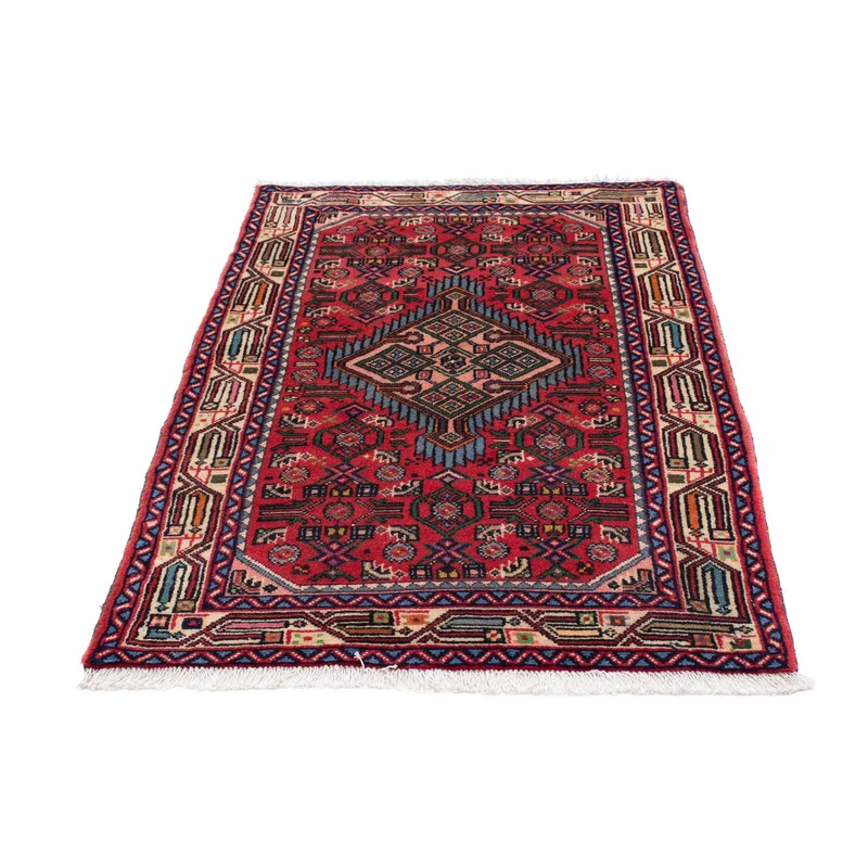 Hamadan Teppich 81x125cm - Perserteppich - rot