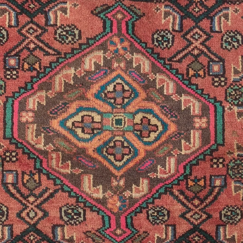 Hamadan Teppich 80x125cm - Perserteppich - hellrot