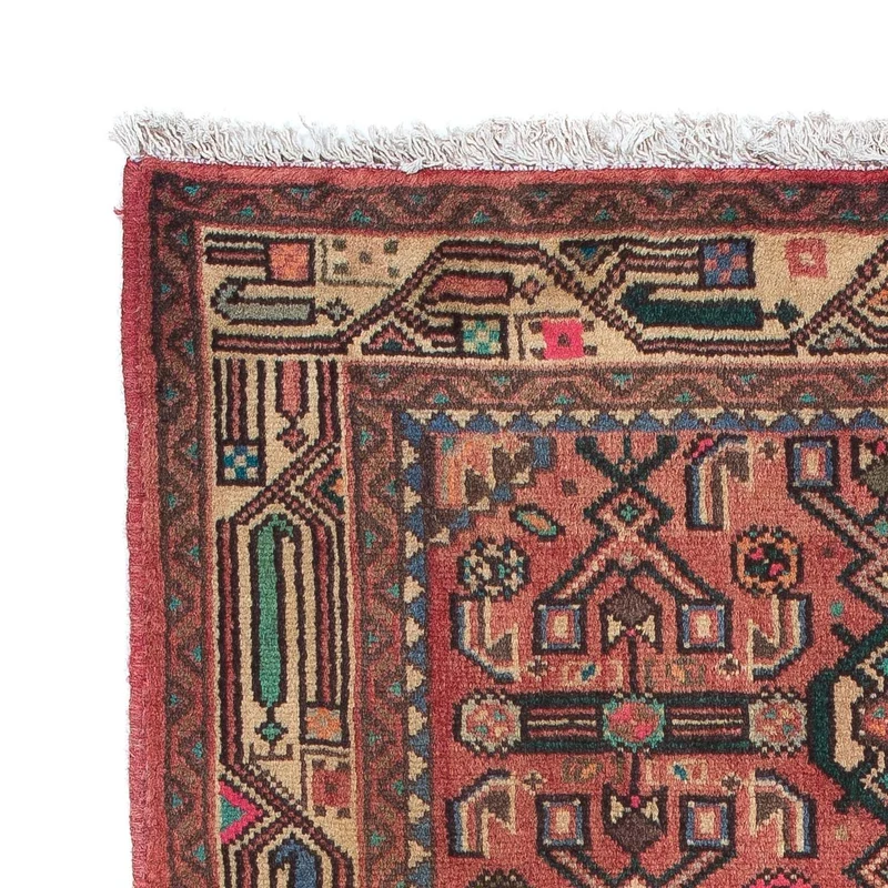 Hamadan Teppich 80x125cm - Perserteppich - hellrot