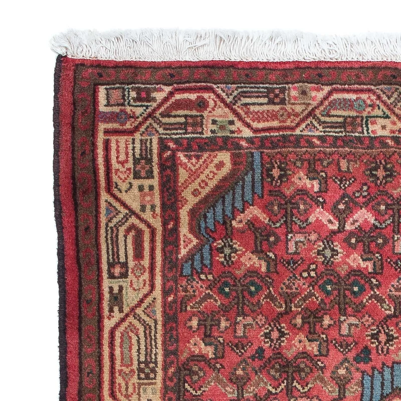 Hamadan Teppich 80x125cm - Perserteppich - hellrot