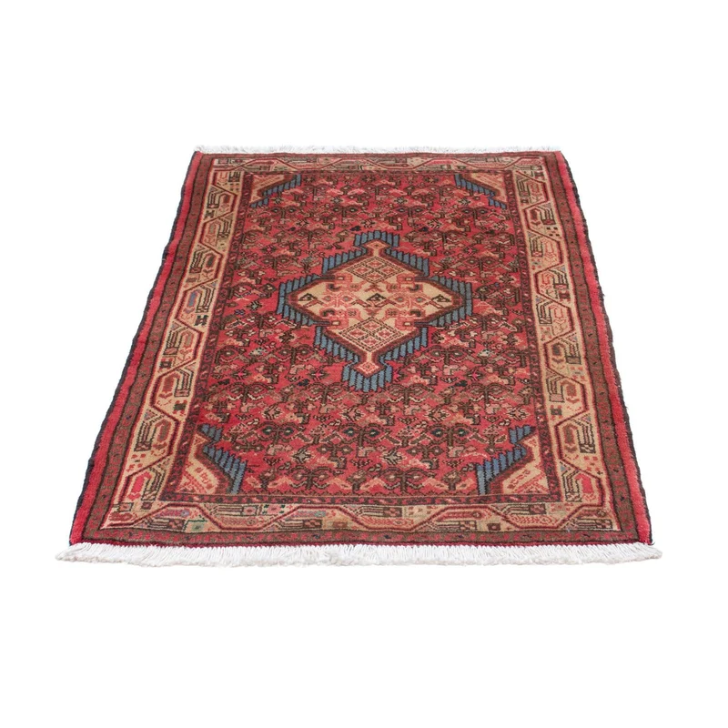 Hamadan Teppich 80x125cm - Perserteppich - hellrot