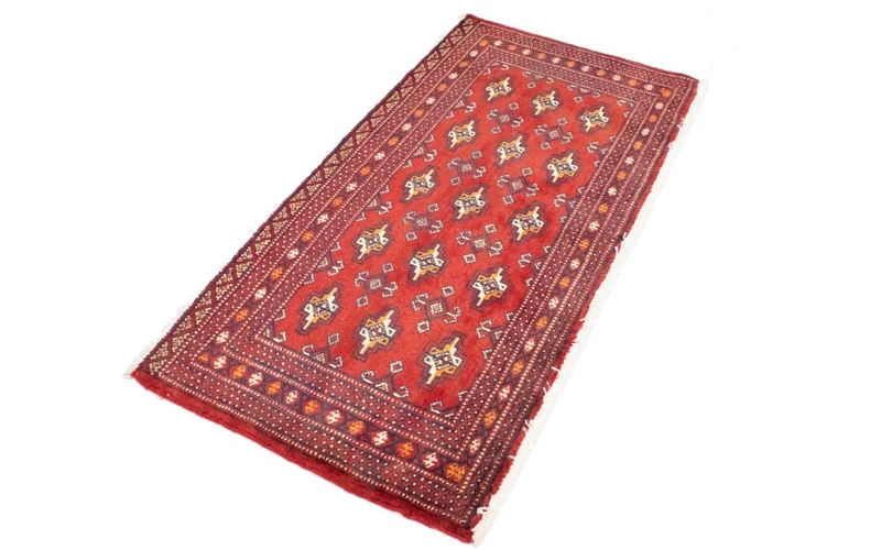 Turkaman Teppich 60x130cm - Orientteppich - rot