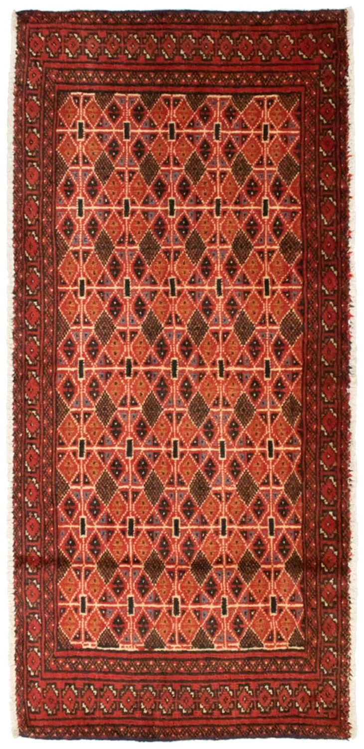 Turkaman Teppich 60x130cm - Orientteppich - orange