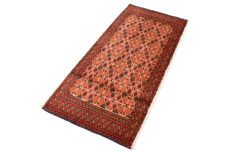Turkaman Teppich 60x130cm - Orientteppich - orange
