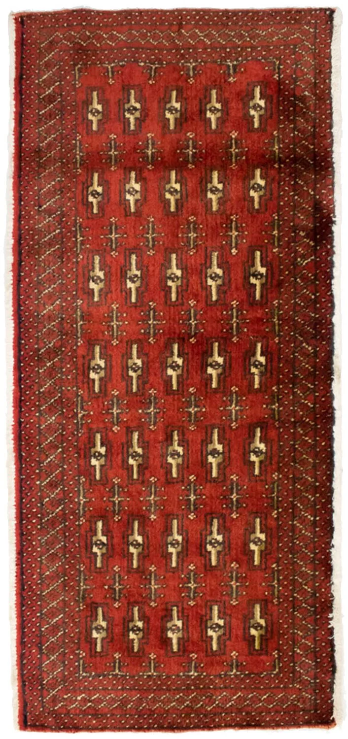 Turkaman Teppich 60x130cm - Orientteppich - rot
