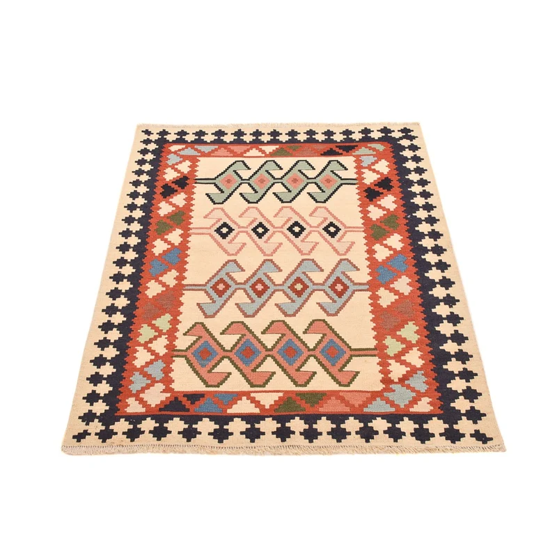 Kelim Fars Teppich 105x147cm - mehrfarbig