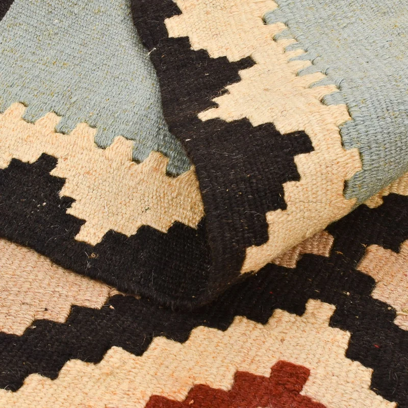 Kelim Fars Teppich 100x155cm - mehrfarbig
