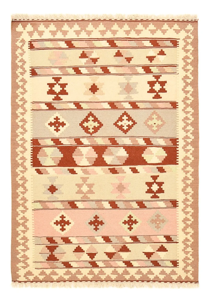 Kelim Fars Teppich 105x148cm - mehrfarbig