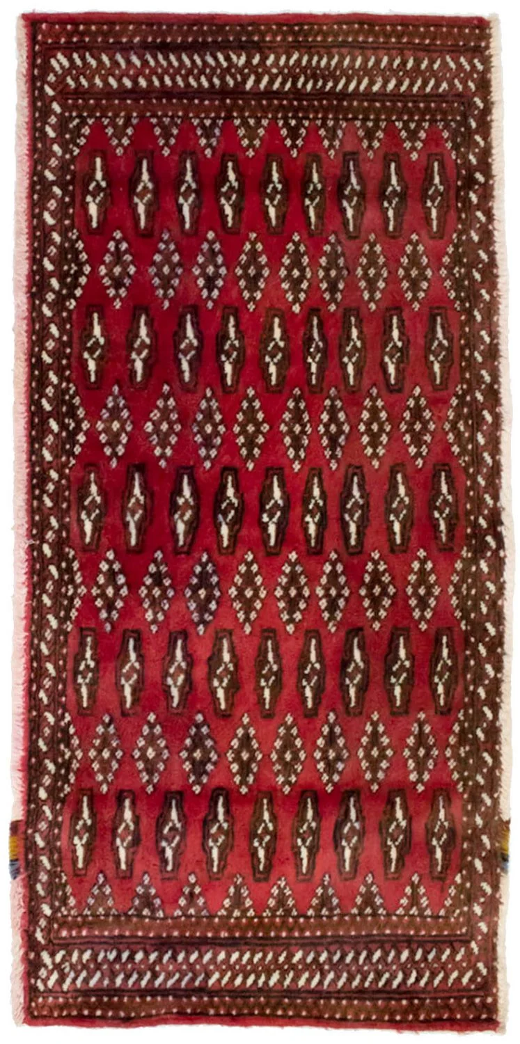 Turkaman Teppich 60x130cm - Orientteppich - rot