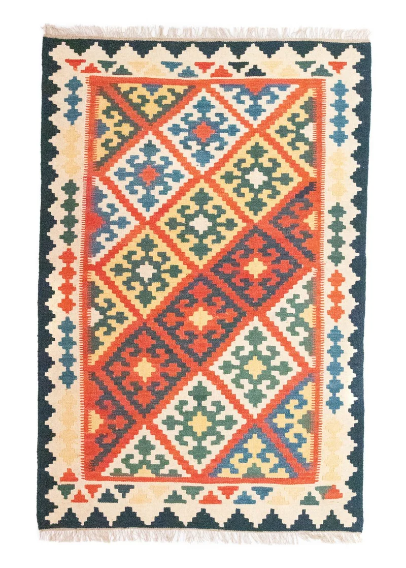 Kelim Fars Teppich 120x180cm - rot