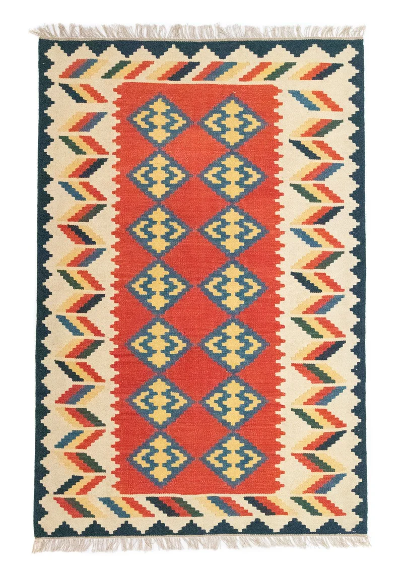 Kelim Fars Teppich 120x180cm - rot