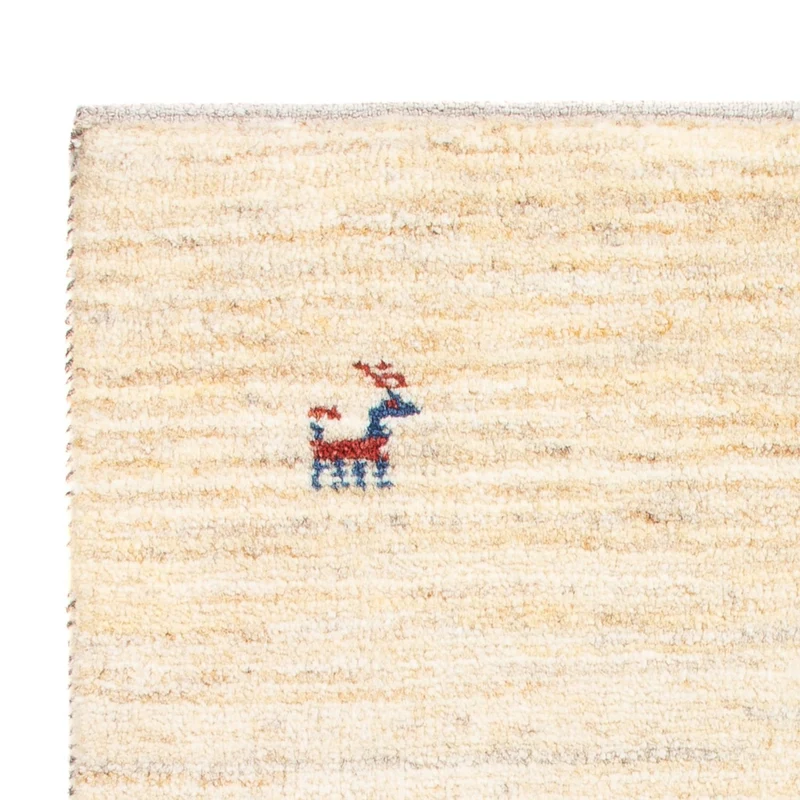 Gabbeh Persisch Teppich 60x86cm - Perserteppich Wollteppich - beige