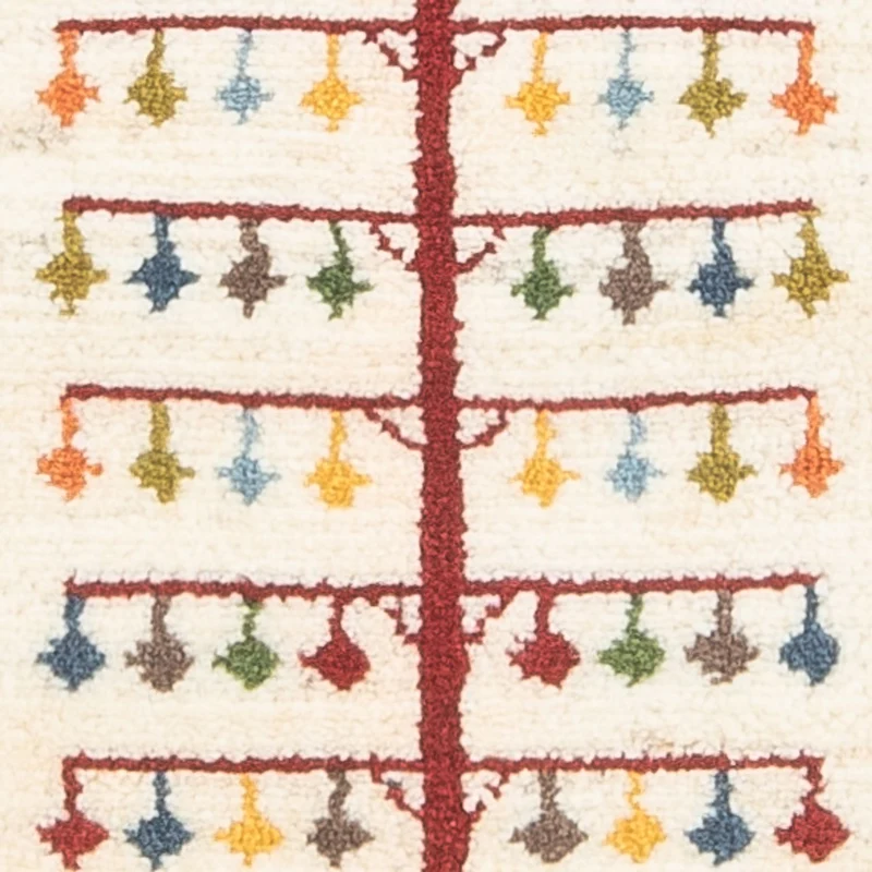 Gabbeh Persisch Teppich 63x90cm - Perserteppich Wollteppich - mehrfarbig