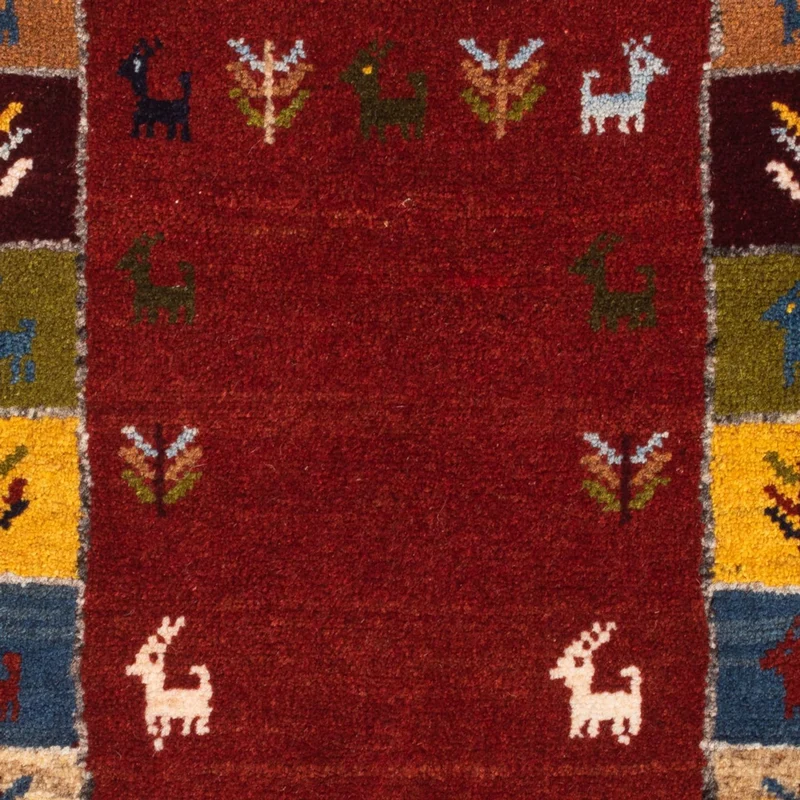 Gabbeh Teppich - Perser - 61 x 88 cm - mehrfarbig