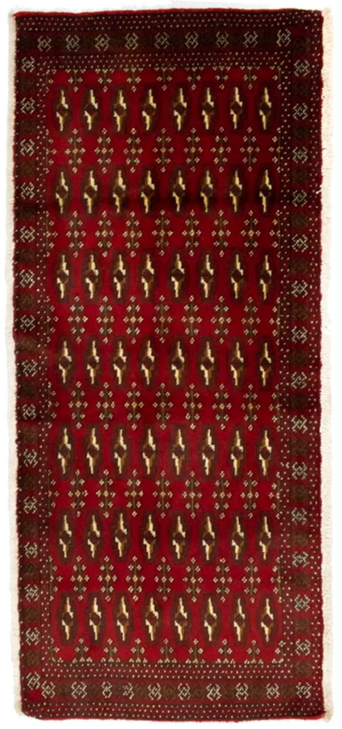Turkaman Teppich 60x130cm - Orientteppich - rot
