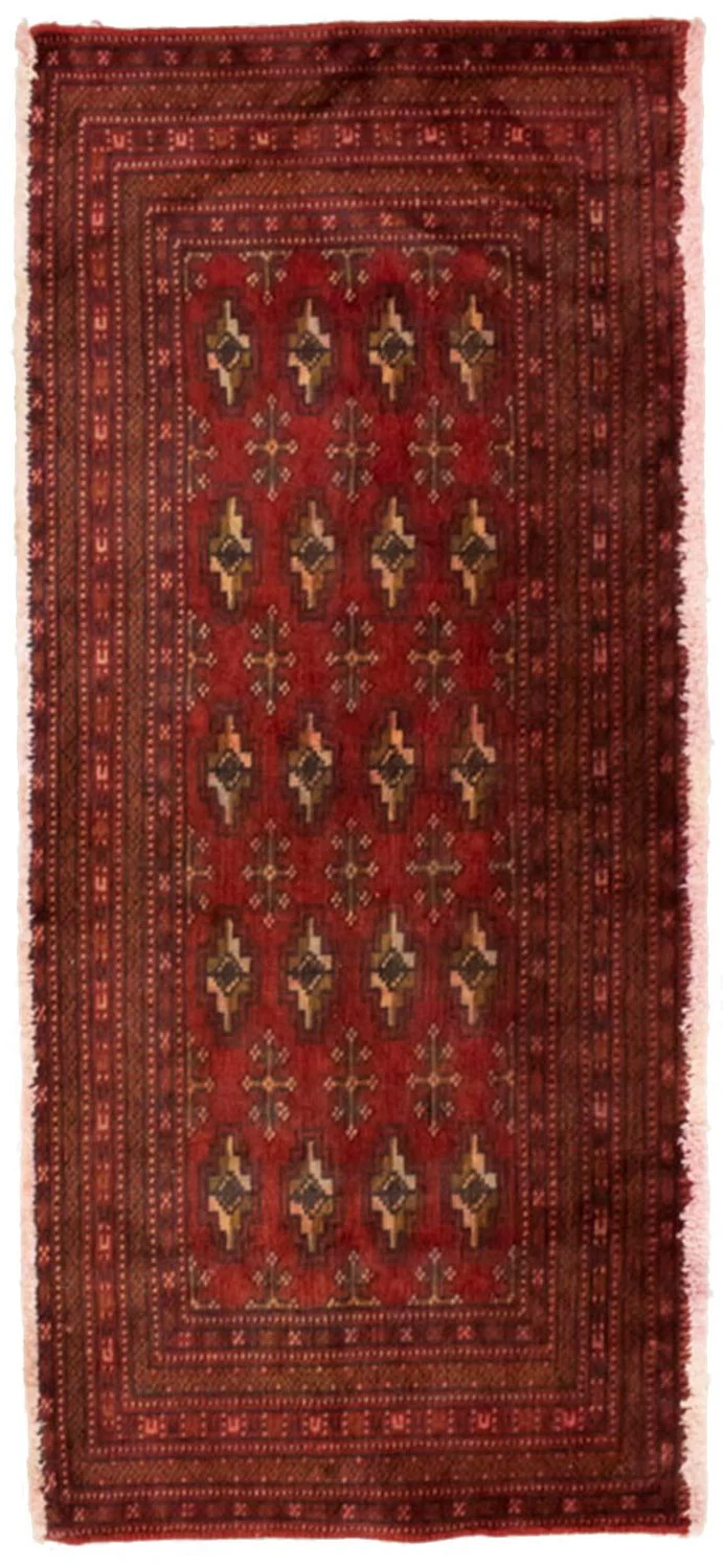 Turkaman Teppich 60x130cm - Orientteppich - rot