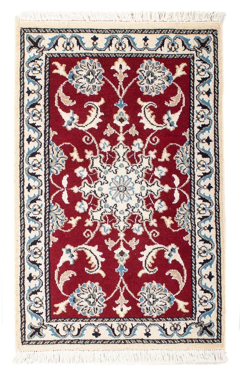 Nain - 12La Teppich 56x89cm - Perserteppich - dunkelrot