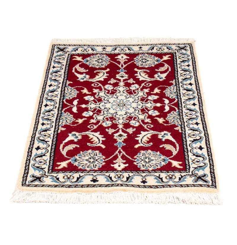 Nain - 12La Teppich 56x89cm - Perserteppich - dunkelrot