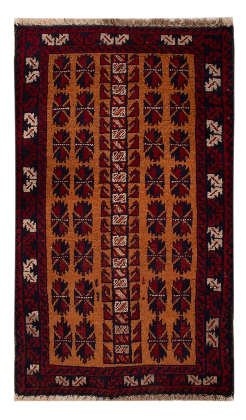 Belutsch Teppich 76x123cm - Orientteppich - camel
