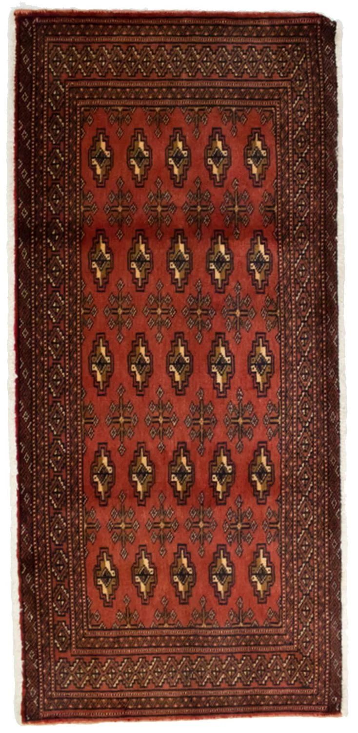 Turkaman Teppich 60x130cm - Orientteppich - rot