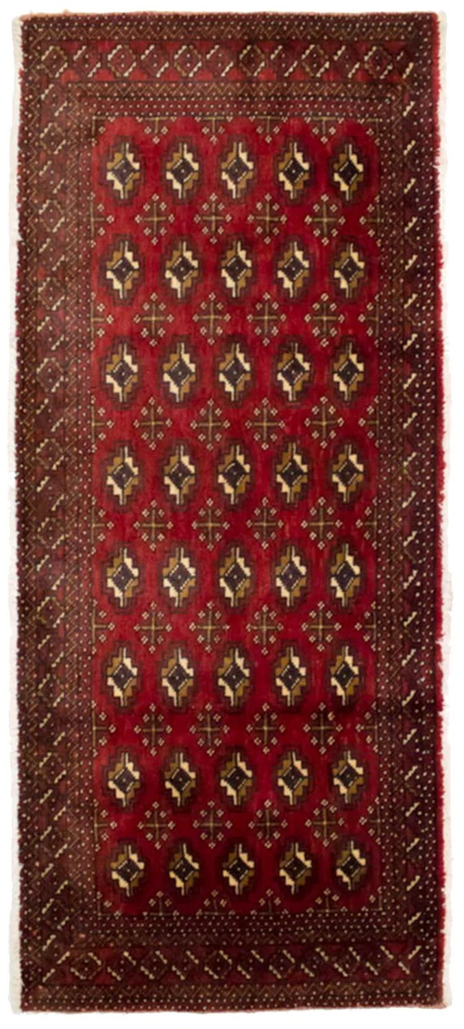 Turkaman Teppich 60x130cm - Orientteppich - rot