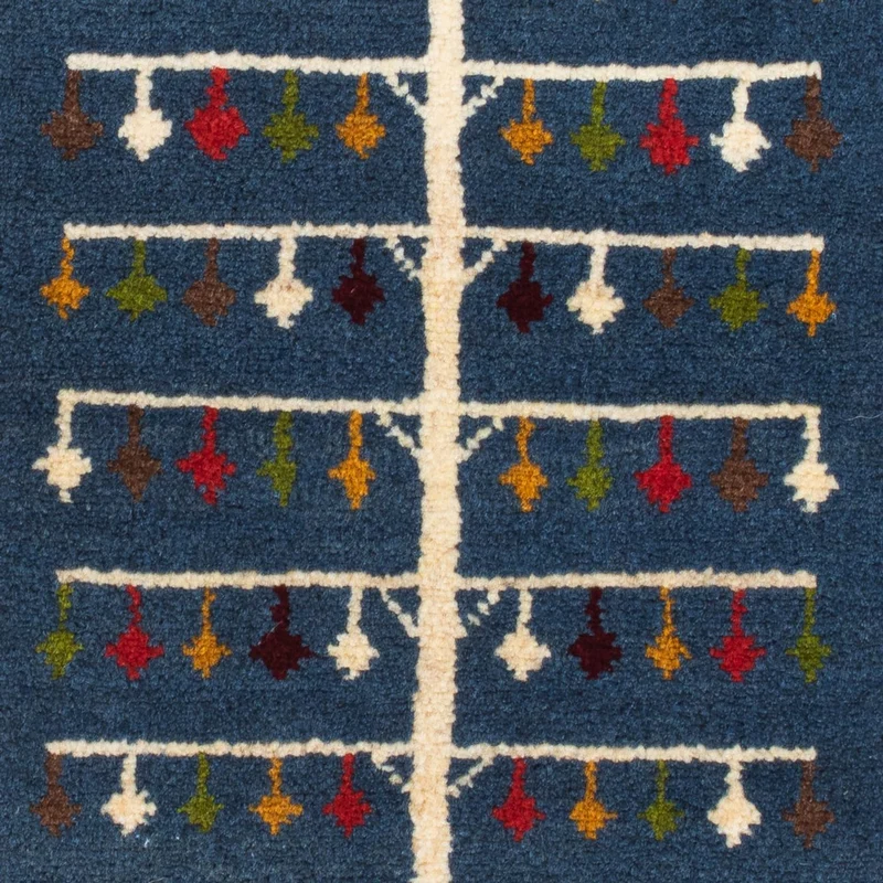 Gabbeh Persisch Teppich 62x90cm - Perserteppich Wollteppich - mehrfarbig