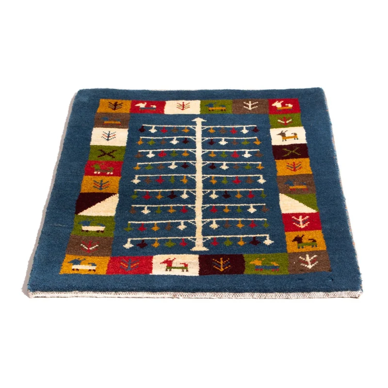 Gabbeh Persisch Teppich 62x90cm - Perserteppich Wollteppich - mehrfarbig