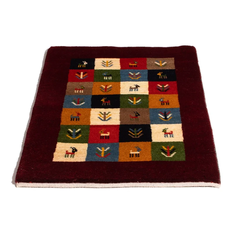 Gabbeh Persisch Teppich 61x88cm - Perserteppich Wollteppich - mehrfarbig