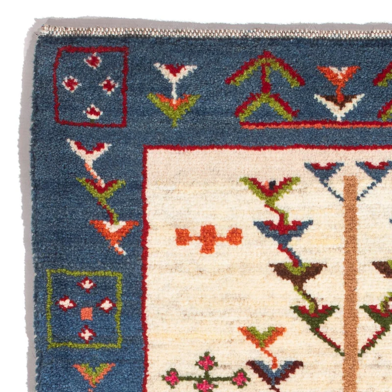 Gabbeh Persisch Teppich 63x92cm - Perserteppich Wollteppich - mehrfarbig
