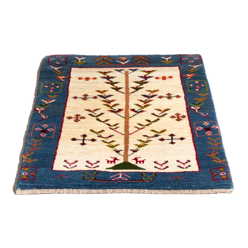 Gabbeh Persisch Teppich 63x92cm - Perserteppich Wollteppich - mehrfarbig