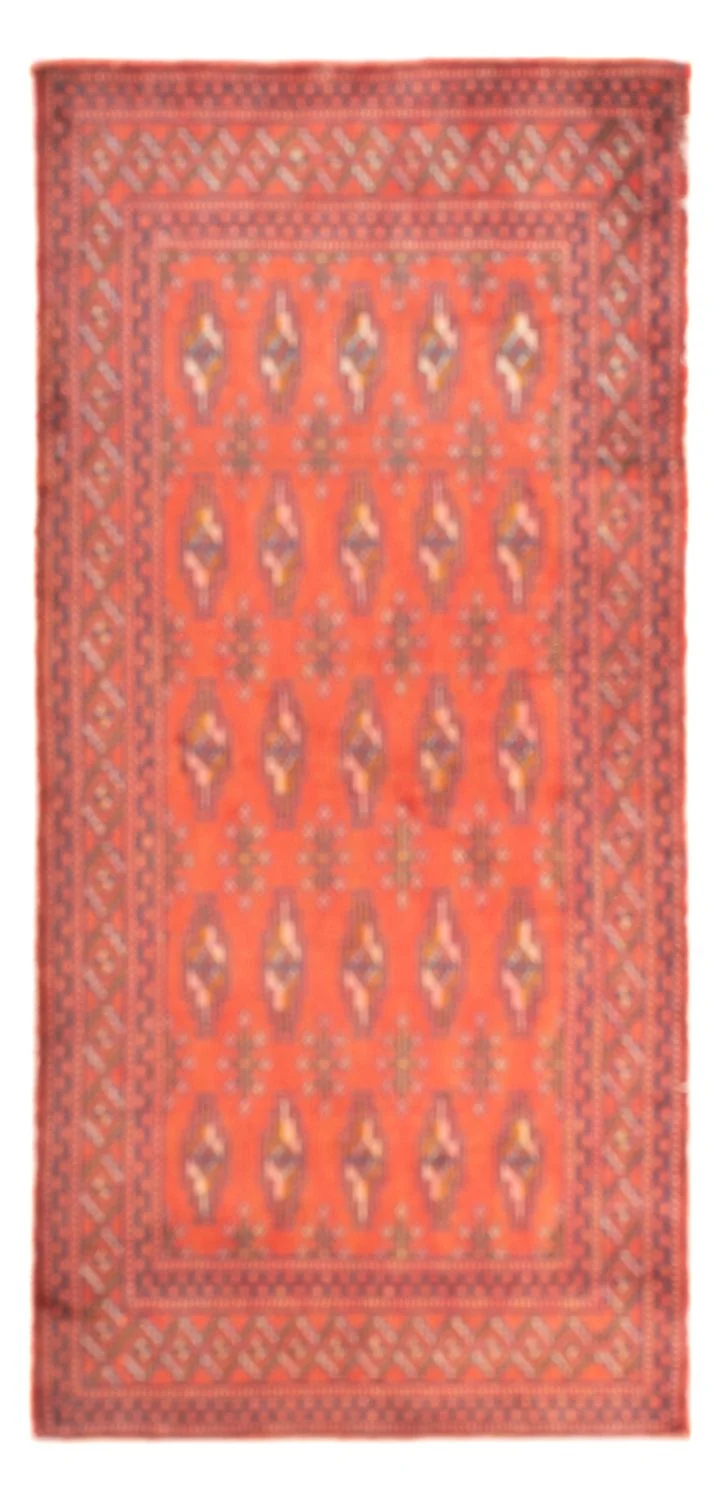 Turkaman Teppich 60x130cm - Orientteppich - hellrot