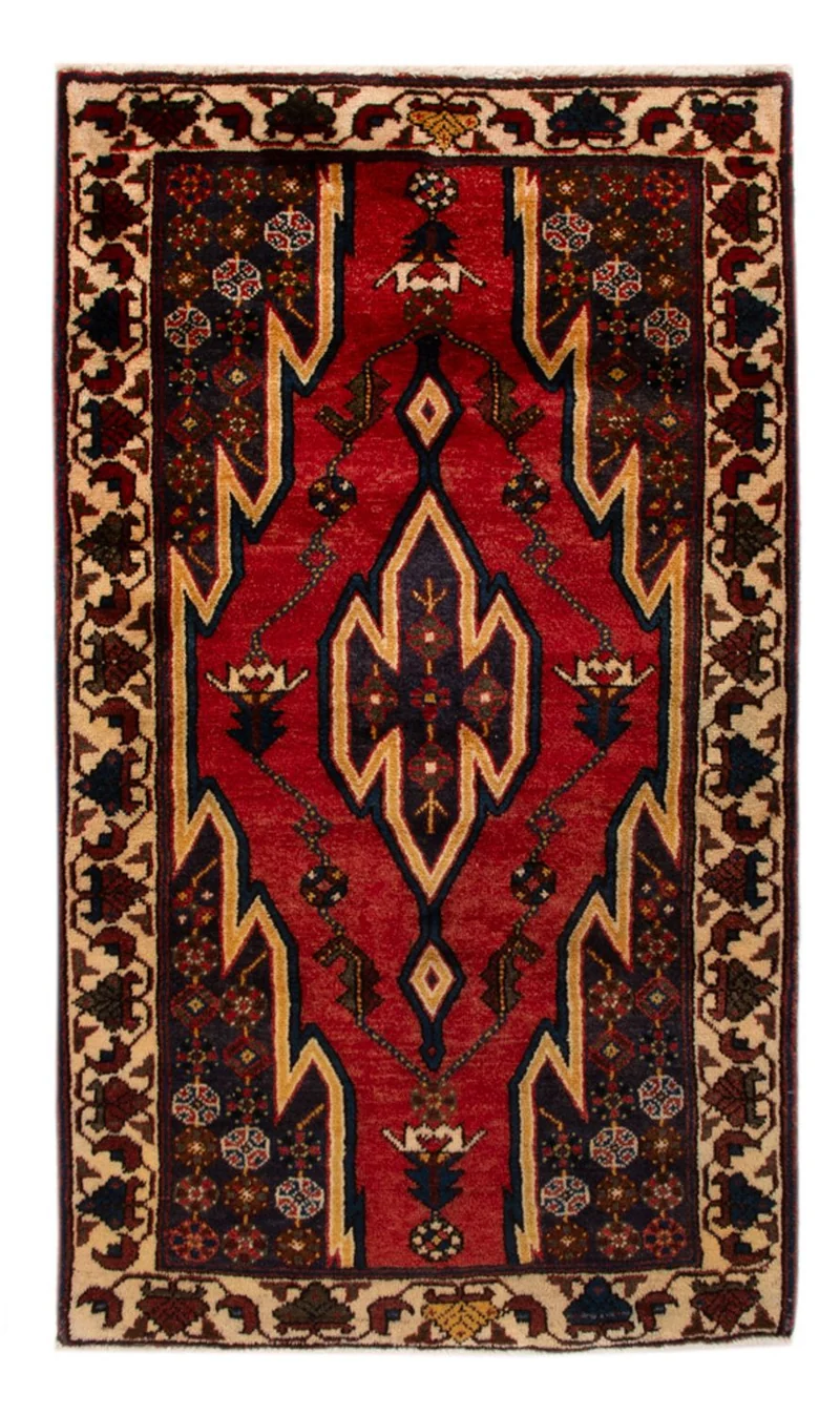 Hamadan Teppich 83x137cm - Perserteppich - rot